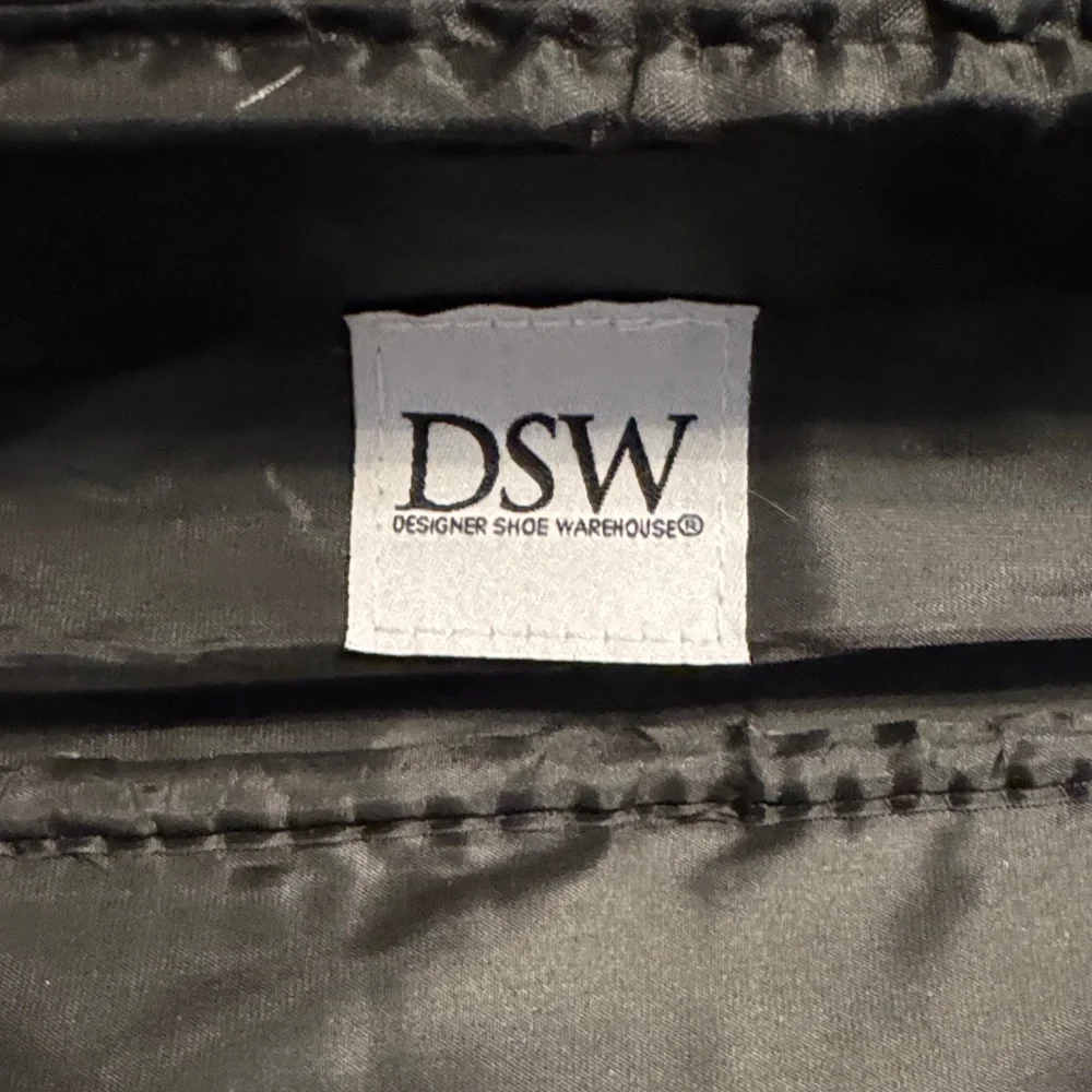 DSW Black and White Plaid Overnight Bag